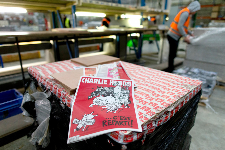 Le deuxième numéro de "Charlie Hebdo" après les attentats de janvier est tiré ce mercredi 25 février 2014 à 2,5 millions d'exemplaire.