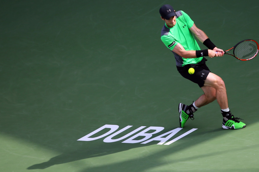 Andy Murray à Dubai le 26 février 2015