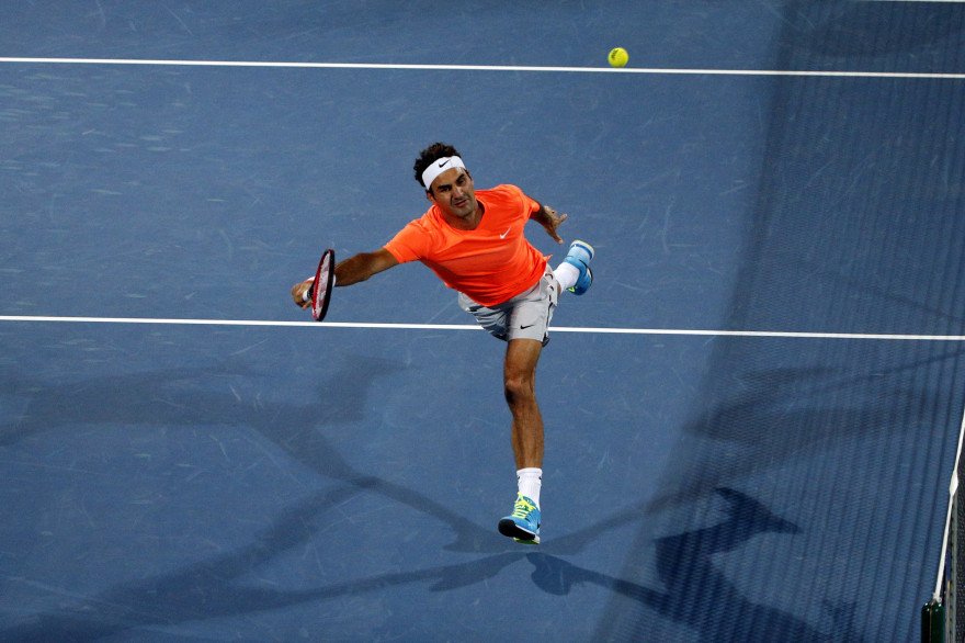 Roger Federer en février 2015 à Dubaï