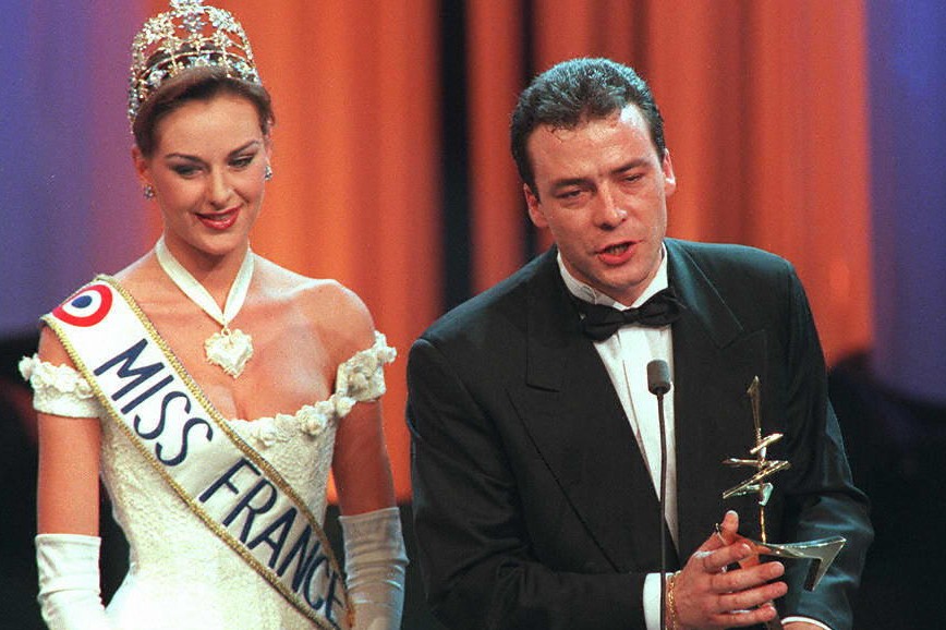 Pascal Brunner, en 1997 au moment de recevoir son 7 d'Or du meilleur animateur pour "Fa si la chanter"