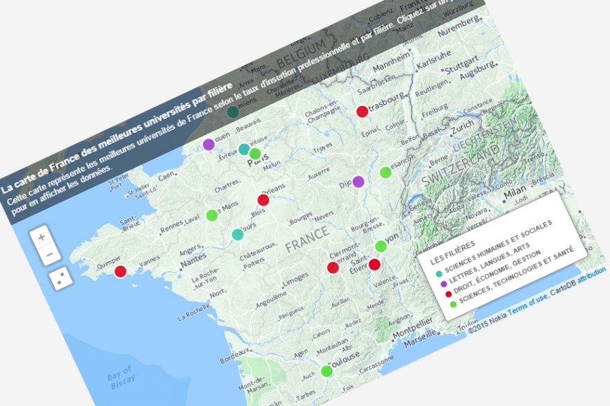 Carte Interactive Les Meilleures Universites De France