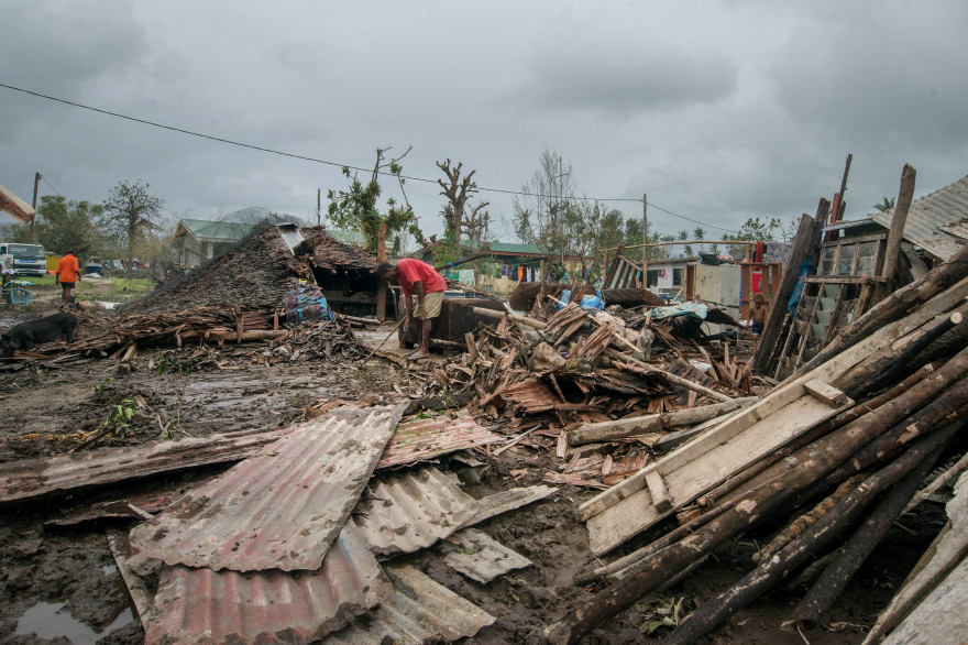 Port Vila, la capitale du Vanuatu, deux jours après le passage du cyclone Pam (le 15 mars 2015).