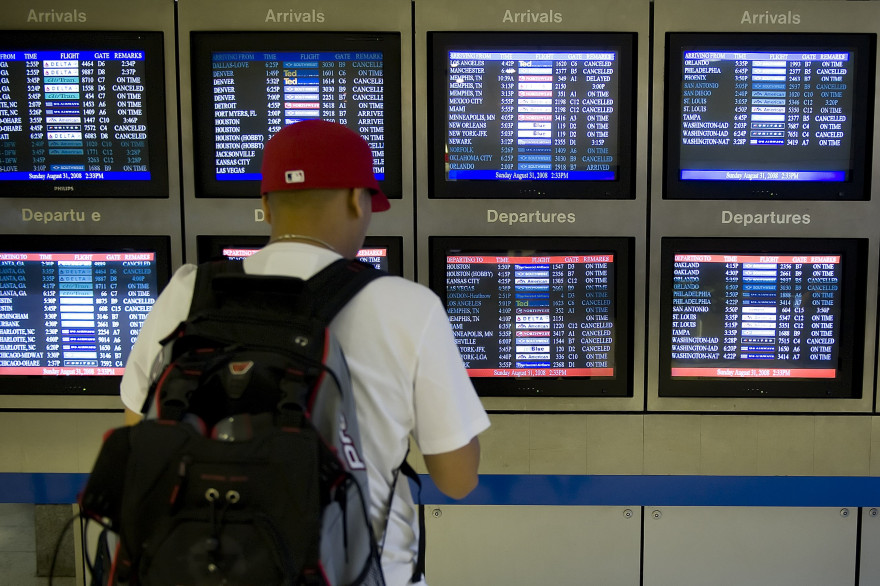 Un passager à l'aéroport de la Nouvelle-Orléans, aux États-Unis. (Illustration)