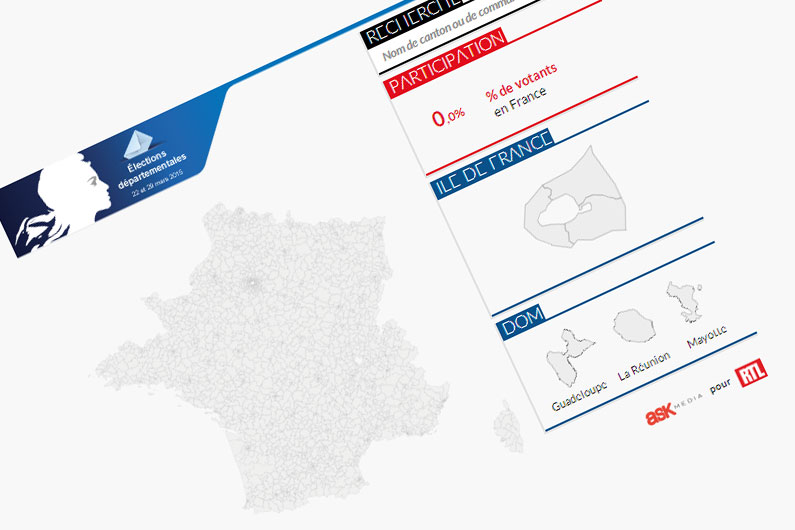 Notre carte des résultats du premier tour des élections départementales 2015
