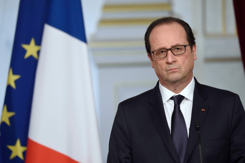 François Hollande au palais de l'Élysée, le 2 mars 2015.