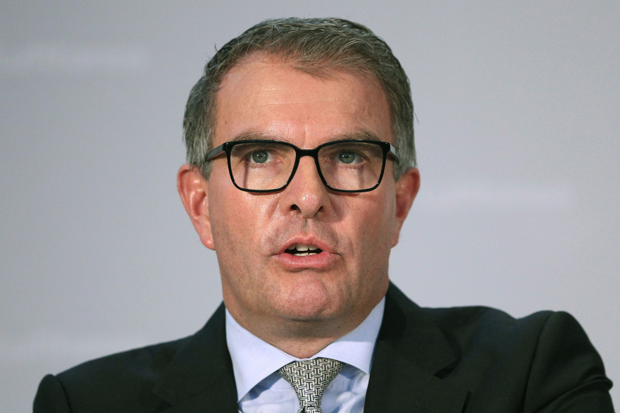 Le patron de Lufthansa lors d'une conférence de presse le 3 décembre 2014 à Francfort-sur-le-Main (archives).
