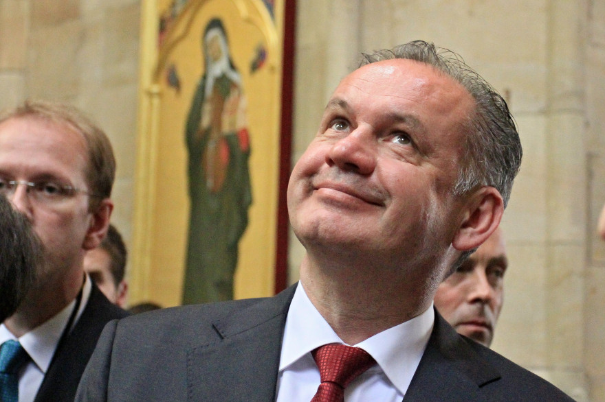 Le président slovaque Andrej Kiska lors d'une visite en République tchèque, le 9 juillet 2014 (archives).