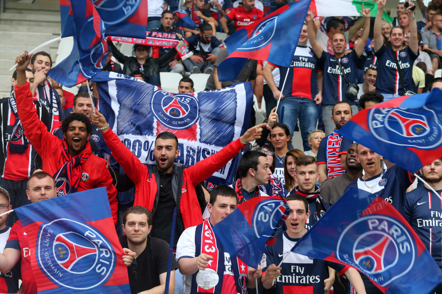 Des supporters du PSG en août 2014 à Reims