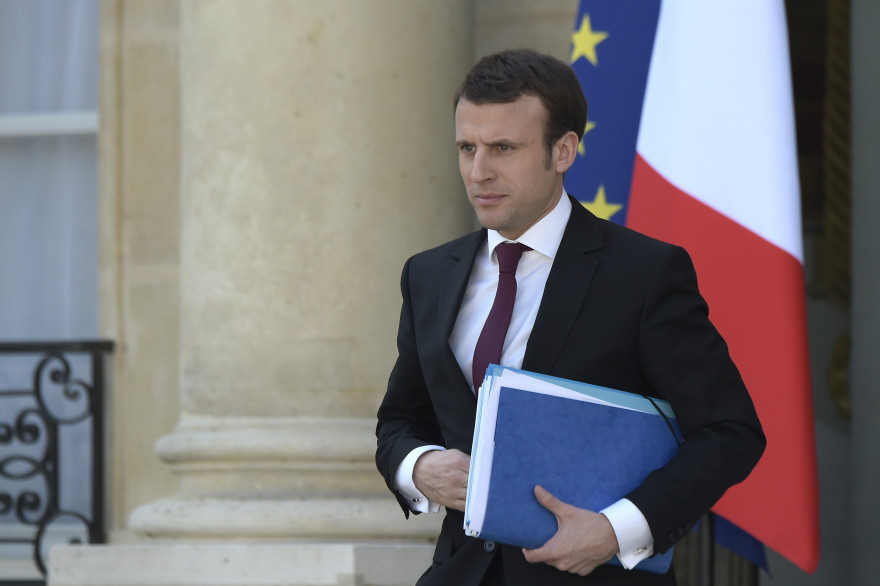 Emmanuel Macron le 8 avril 2015 à l'Élysée