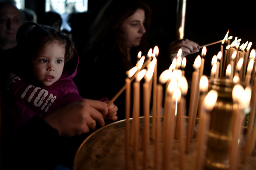 Des Grecs orthodoxes, le 10 avril 2015