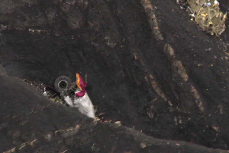 Les lieux du crash de l'A320 de Germanwings