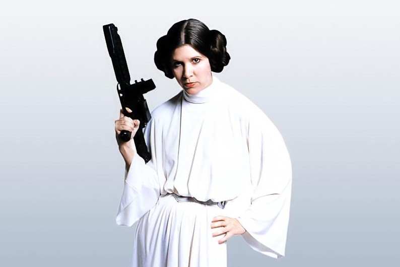Carrie Fisher joue la princesse Leia dans "Star Wars"
