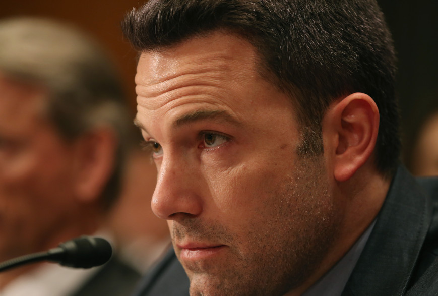 S'il regrette sa décision d'avoir voulu occulté l'esclavage de son histoire, Ben Affleck ne veut pas payer pour ses ancêtres (ici le 26 mars 2015 à Washington / archives)