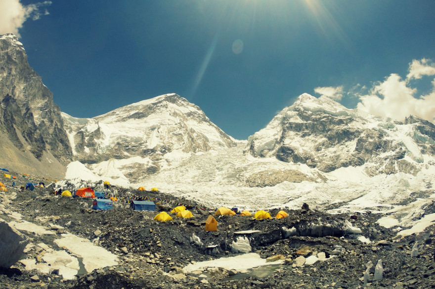 Le camp de base de l'Everest, en 2014