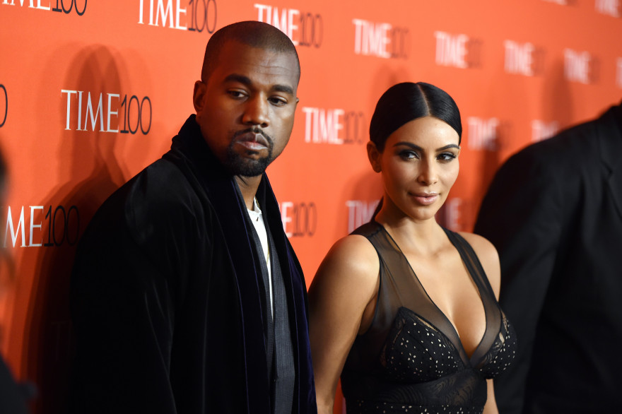 Kim Kardashian et son mari Kanye West le 21 avril 2015 au Gala du Time à New York.
