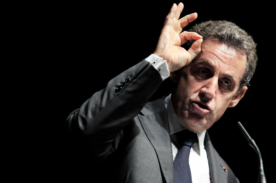 Nicolas Sarkozy lors d'un meeting politique à Nice, le 22 avril 2015.