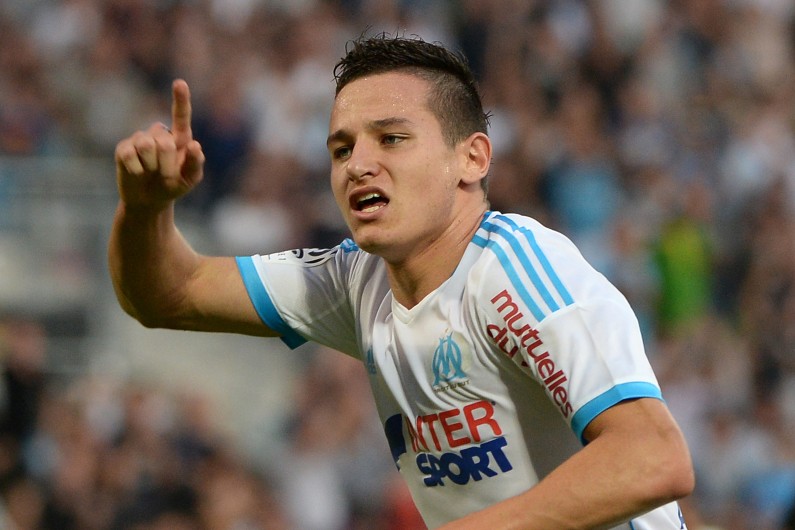 Florian Thauvin sous le maillot de Marseille en novembre 2013