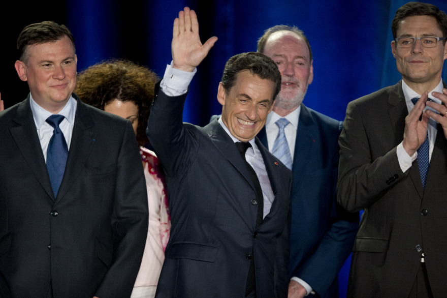 Nicolas Sarkozy, en meeting en Seine-Saint-Denis, le 11 mai 2015