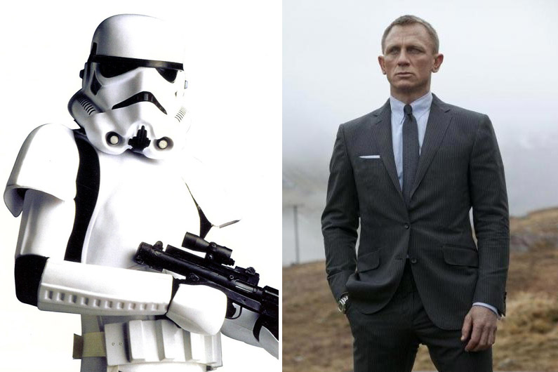 Il sera difficile de deviner si Daniel Craig se cache bien derrière une armure de stormtrooper