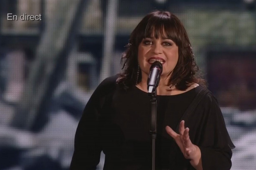 Lisa Angell, lors de sa prestation pour la 60e cérémonie de l'Eurovision, samedi 23 mai 2015.