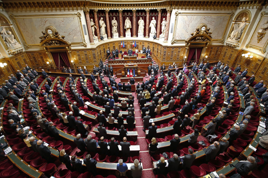 Vue du Sénat lors d'une séance le 7 avril 2015
