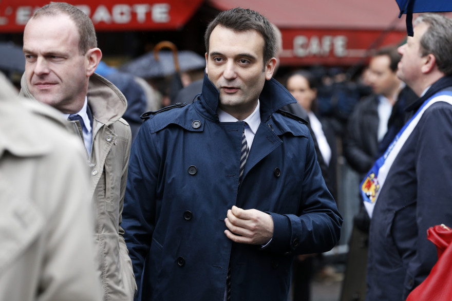 Florian Philippot, numéro 2 du FN, le 1er mai 2015 à Paris.