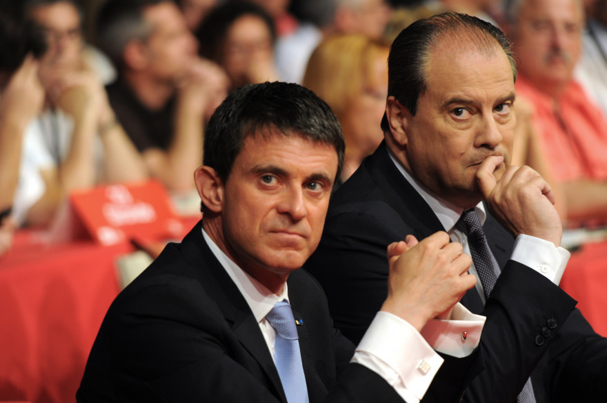 Manuel Valls et Jean-Christophe Cambadélis au congrès de Poitiers