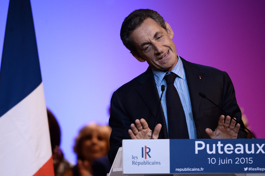 Nicolas Sarkozy en meeting à Puteaux le 10 juin 2015