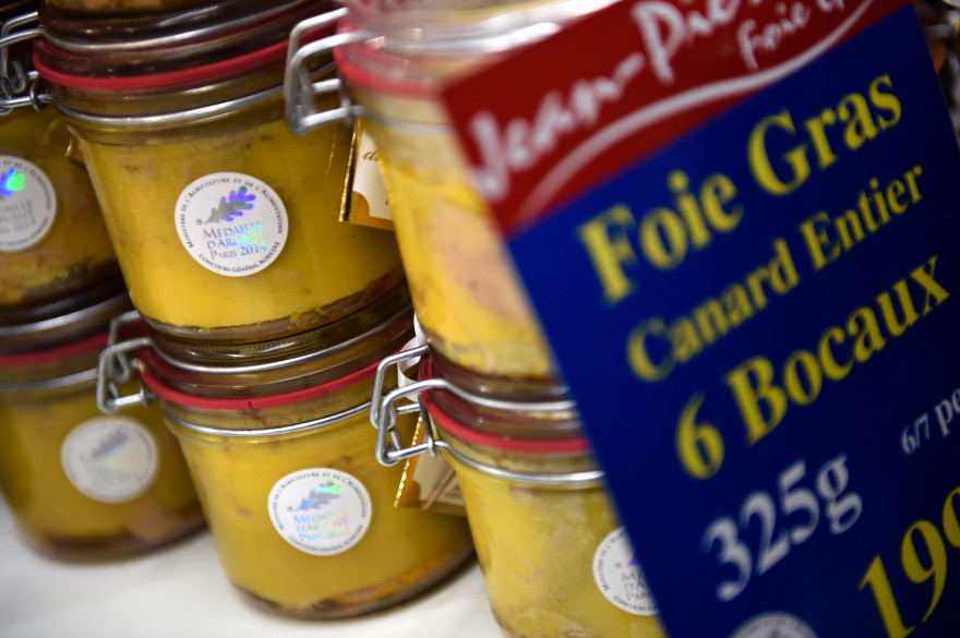 Des blocs de foie gras au salon de l'agriculture