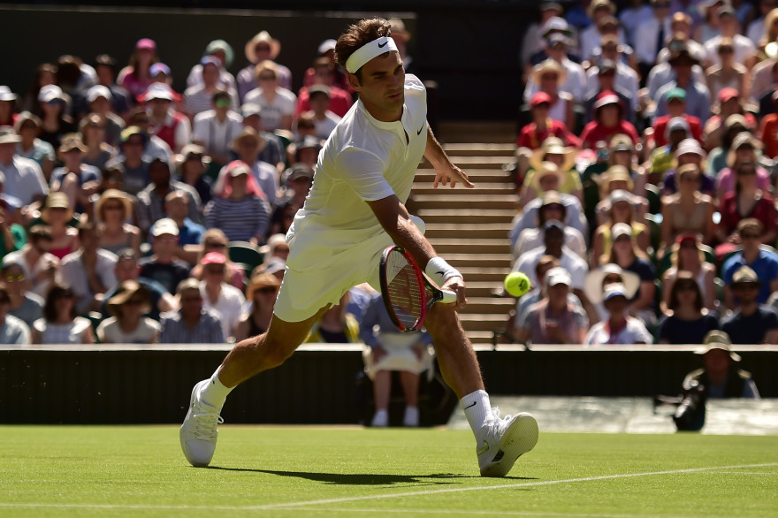 Roger Federer en juin 2015 à Wimbledon