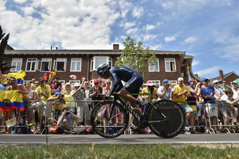 Nairo Quintana lors de la 1ere étape du Tour de France, à Utrecht le 4 juillet 2015