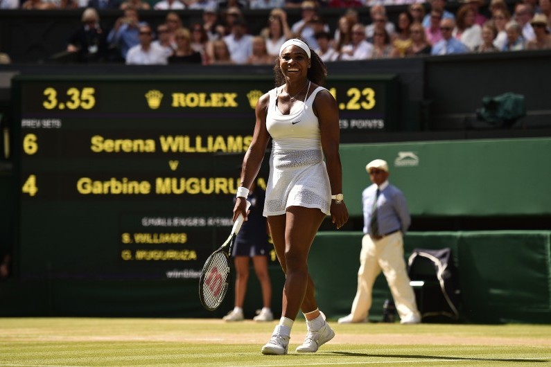 Serena Williams lors de la finale dames de Wimbledon, le 11 juillet 2015