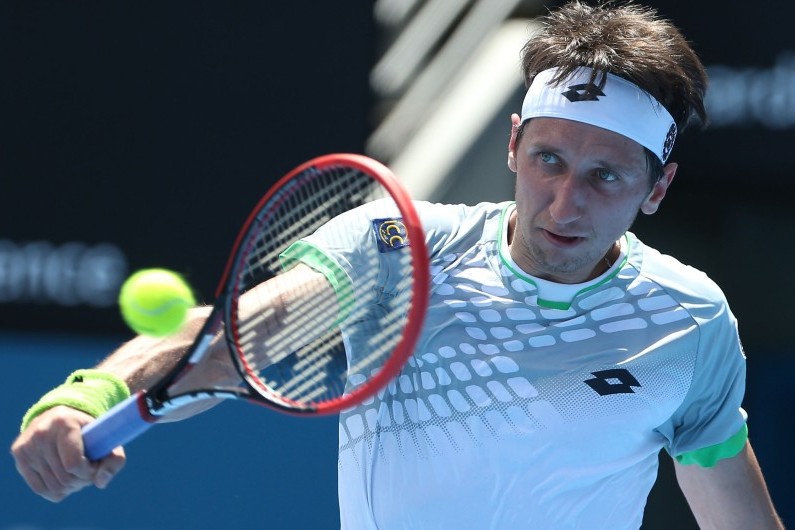 Le joueur ukrainien Serhiy Stakhovsky au tournoi de Sydney, le 13 janvier 2015