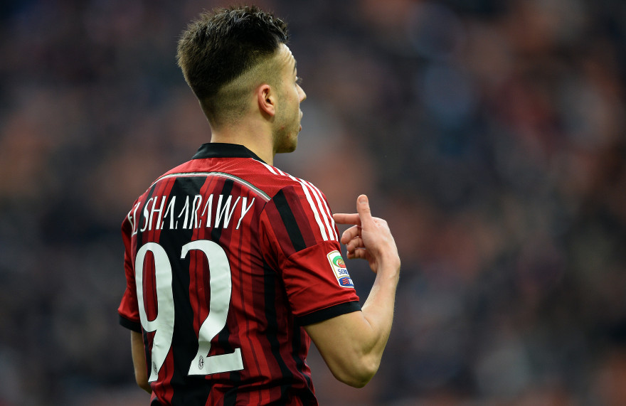 Stephan El Shaarawy sous les couleurs de l'AC Milan en janvier 2015