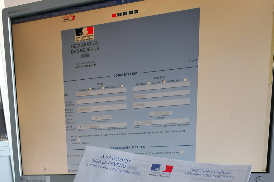 Une déclaration d'impôts en ligne (illustration).