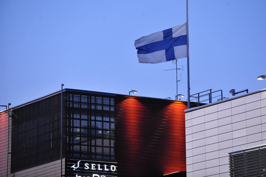 Le drapeau finlandais (illustration)