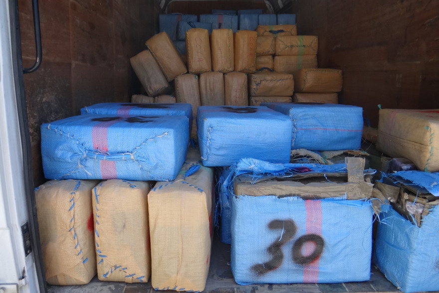 Le fourgon rempli des 6 tonnes de cannabis saisies dimanche 26 juillet 2015