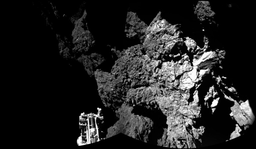 Photo prise par Philae sur la comète Tchouri le 13 novembre 2014.