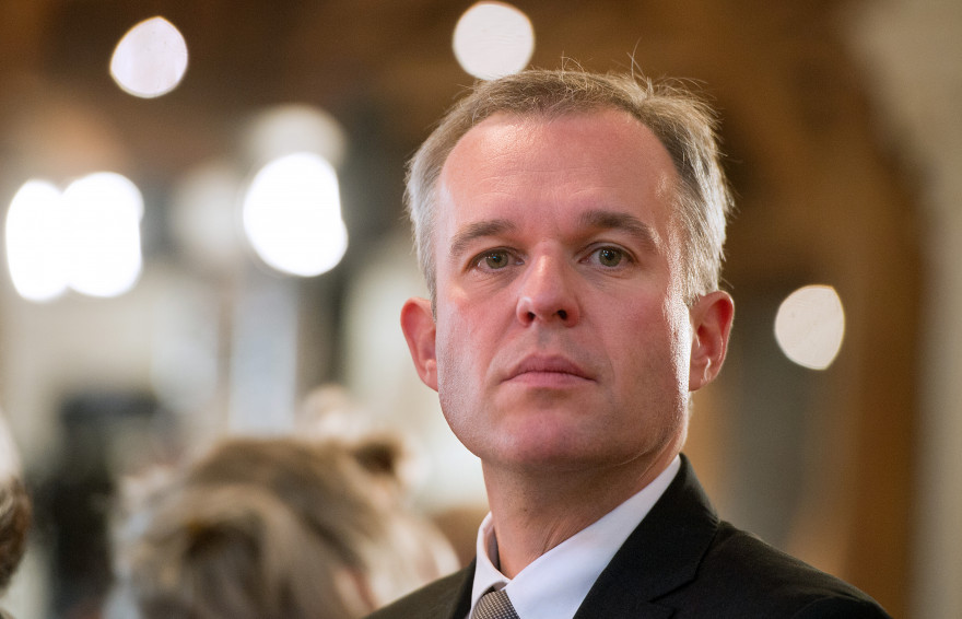 Le coprésident du groupe EELV à l'Assemblée François de Rugy, ici à Angers le 26 septembre 2013 (archive)..