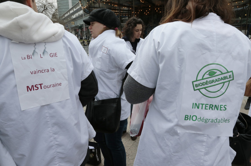 Des internes en médecine manifestent (illustration)
