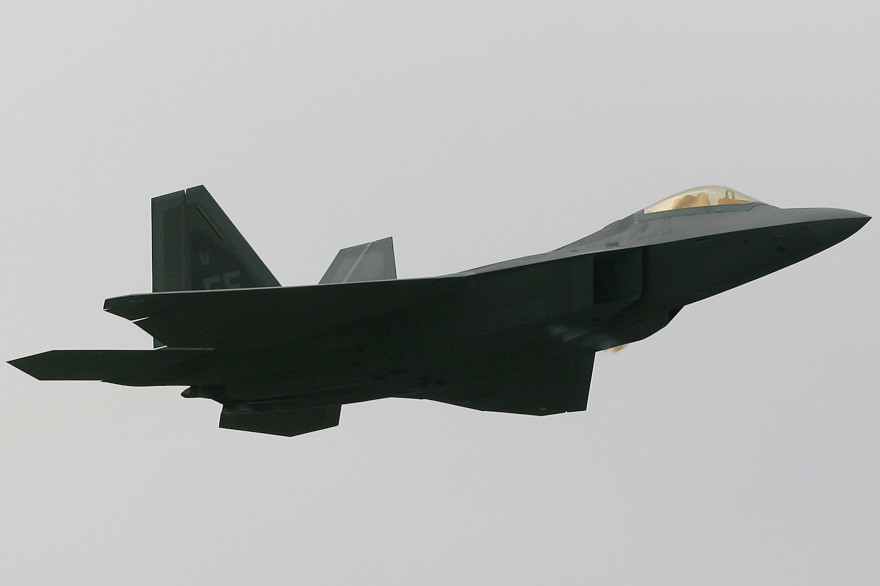 Le F22 Raptor, un avion de chasse américain (illustration)