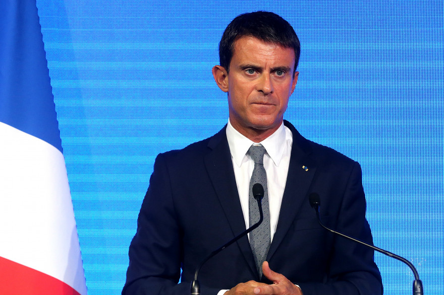 Manuel Valls, le Premier ministre, le 28 août à Chalons-en-Champagne.