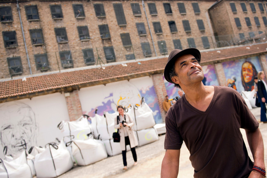 Yannick Noah en juin 2014 à la prison de Fresnes