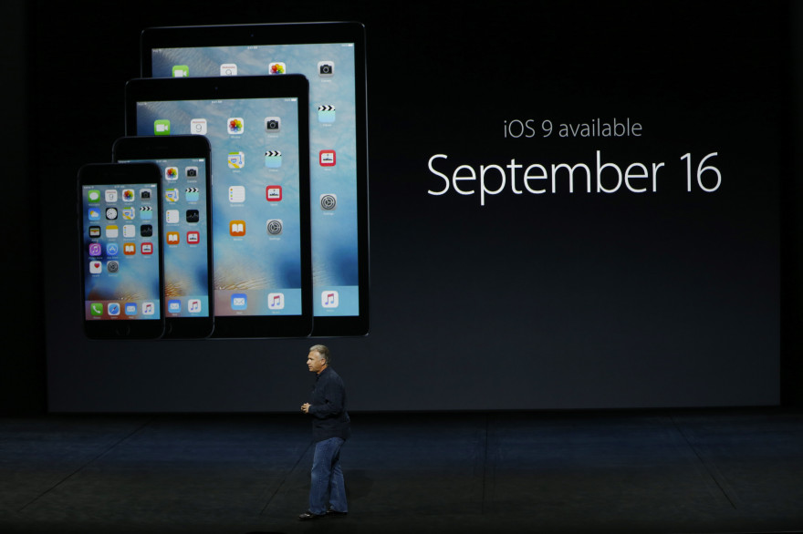La présentation d'iOS 9 à San Francisco, le 9 septembre 2015
