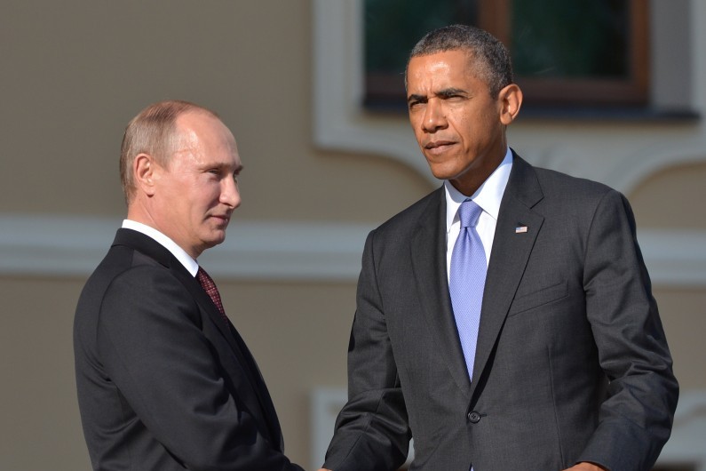 Vladimir Poutine et Barack Obama à un sommet G20 à Saint-Pétersbourg, le 5 septembre 2013