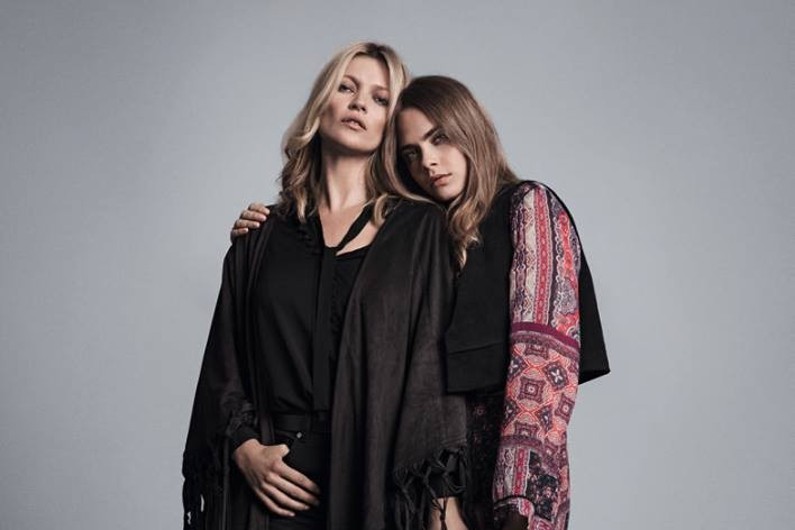 Kate Moss et Cara Delevingne ont passé une soirée sexy