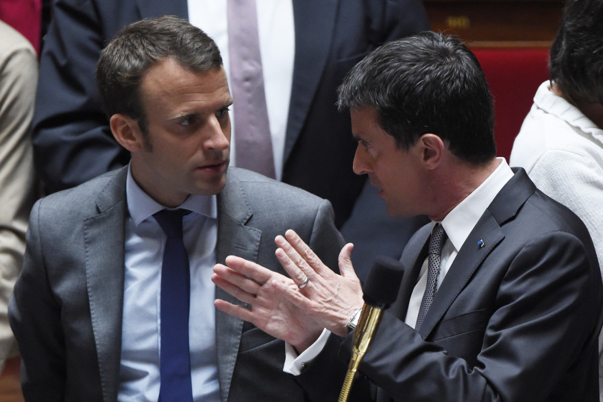 Manuel Valls et Emmanuel Macron le 9 juin 2015.