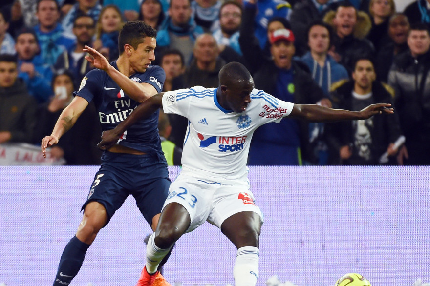 Duel entre Marquinhos et Mendy le 5 avril 2015