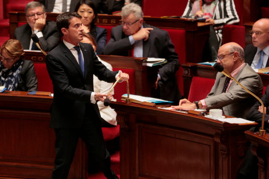 Manuel Valls le 6 octobre 2015 à l'Assemblée nationale.
