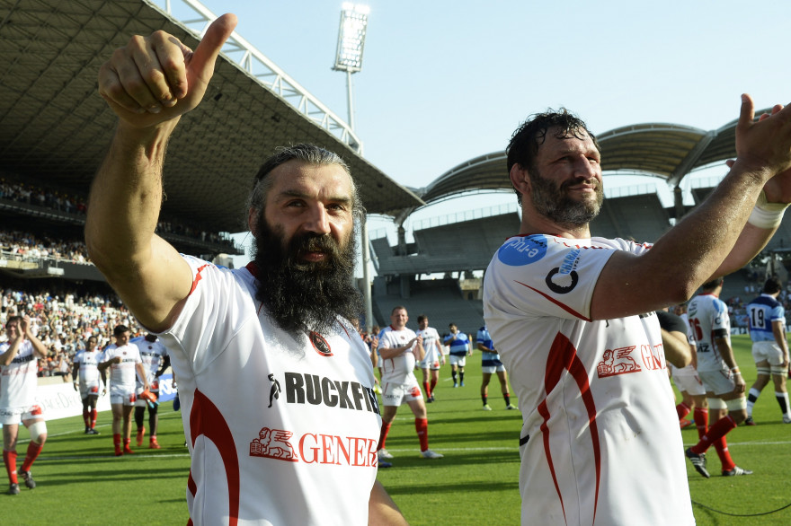 Sébastien Chabal et Lionel Nallet en juillet 2015 lors de leur jubilé